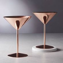 Solid Copper Martini Glasses