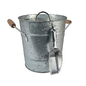 Ice Bucket with Scoop Metal