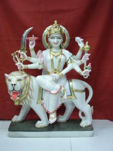 White Marble Durga Statue