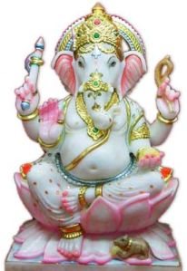 White Marble Ganesh Statue