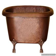 copper hammered bath tube