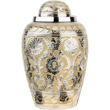Domtop with engraving brass cremation urn