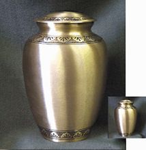 brass funeral urn