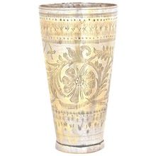 Brass Lassi Tumbler Glass