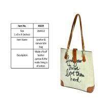 women leather shopper bag