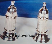 Silver Plated Brass Metal Salt and Pepper Shaker Sets