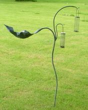 Cast iron hanging bird feeder bath