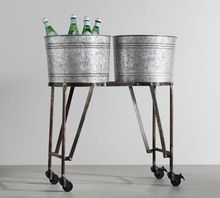 Galvanized Iron Double Beverage Tub