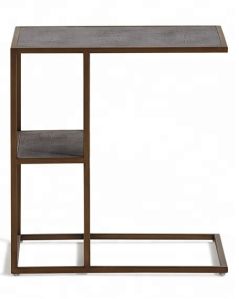 Rustic Finish Metal Side Tables