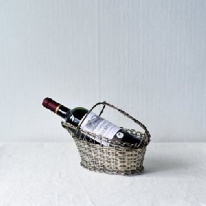Vintage Wine Bottle Basket