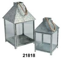 Galvanized Lantern Candle Holder