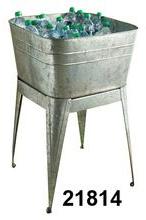 Galvanized Metal Wine Tub With Stand