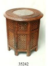 HAND CARVED WOODEN TABLE