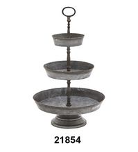 Metal Galvanized Tray Cake Stand