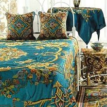 Hand embroidery silk bed sheet