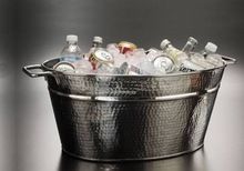 stainless steel hammered party tub