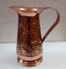 Copper Engraved Pitcher