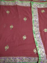 hand work heavy border saree