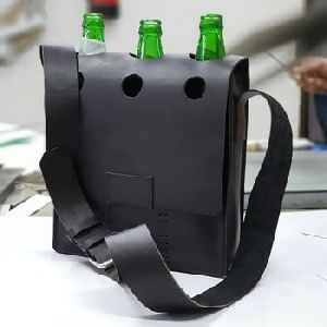 Leather Bottle Carrier Bag