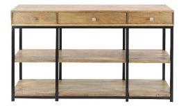 Brown Storage Console Table