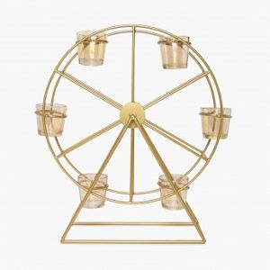 Iron Ferris Wheel Tealight Candle Holder