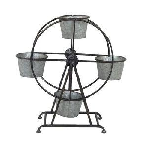 Metal Ferris Wheel Iron Pot Planter