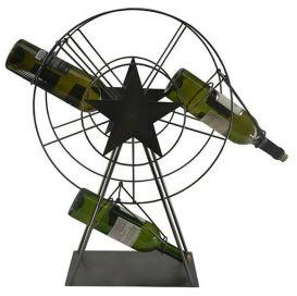 Metal Ferris Wheel Wine Bottle Holder