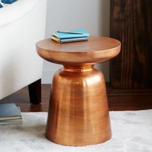 Metal Round Copper Finis Side Table