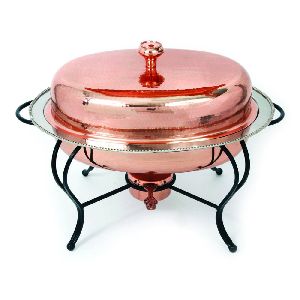 oval copper plated chafing dish