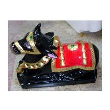 Black Italian Marble Nandi Statues