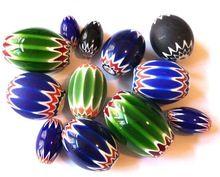 chevron glass beads