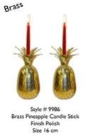 Brass Pineapple Candle Stick