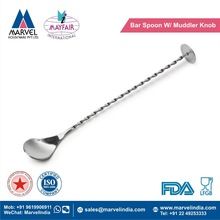 Bar Spoon With Muddler Knob