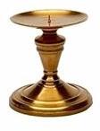 BRASS PILLAR CANDLE HOLDER