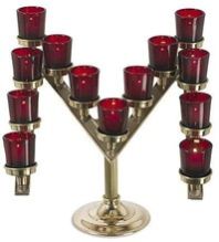 glass votive church candle holder