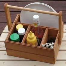 WOODEN PICNIC CADDY