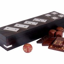 Black Colored Dominoes Game Box