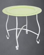 Round Green Moroccan Tray Table