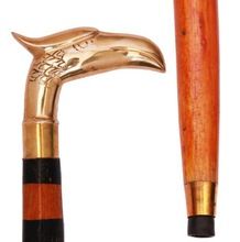 Wooden Hand Craved Jogging and Walking Stick-cane