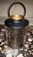 BLACK GOLD COATED MOROCCAN DESK LANTERN