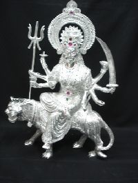 Stainless Steel Murti Durga Statue