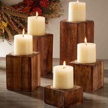 Wooden Candle Pillar Stand