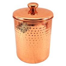 copper plated hammered storage box