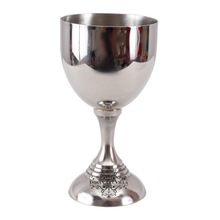 steel wine serving glass goblet cup