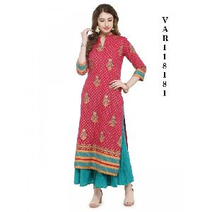 Rayon Kurtis-pink