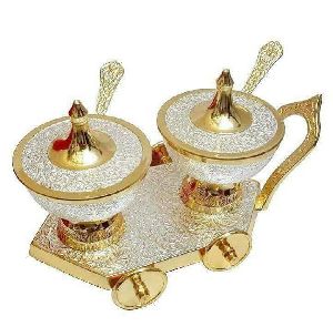 Brass Spice Bowl Set