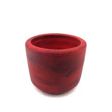 Elegant Cherry Colored Handmade Terracotta Votive Tea Holder