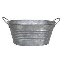 Galvanized Oval Shape Ribbed Bucket