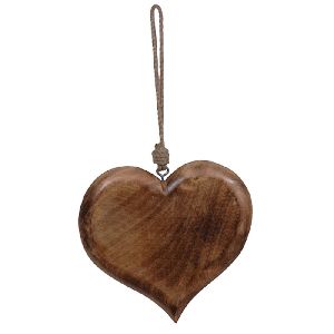 Wooden Hanging Hearts