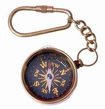 Brass Compass Keychain